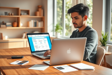 Imagen representativa de un préstamo personal en línea, mostrando un dispositivo móvil con una aplicación de financiamiento.