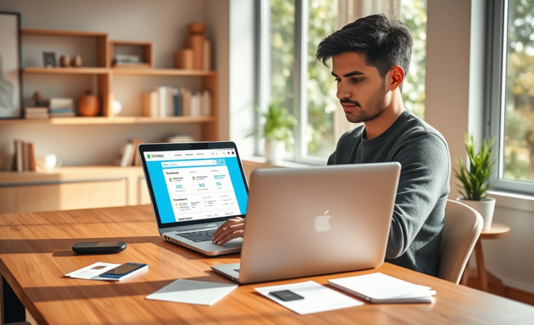 Imagen representativa de un préstamo personal en línea, mostrando un dispositivo móvil con una aplicación de financiamiento.