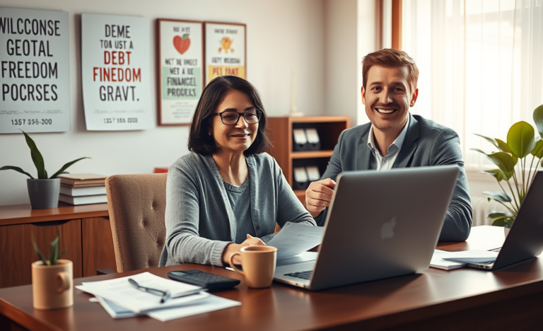 Imagen representativa de soluciones financieras para personas con deudas.