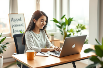 Imagen representativa del proceso de obtención de un préstamo personal en línea.